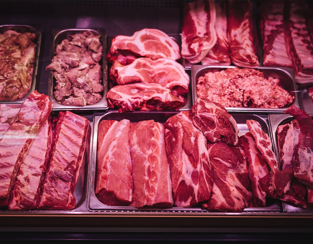 Fresh meat selection