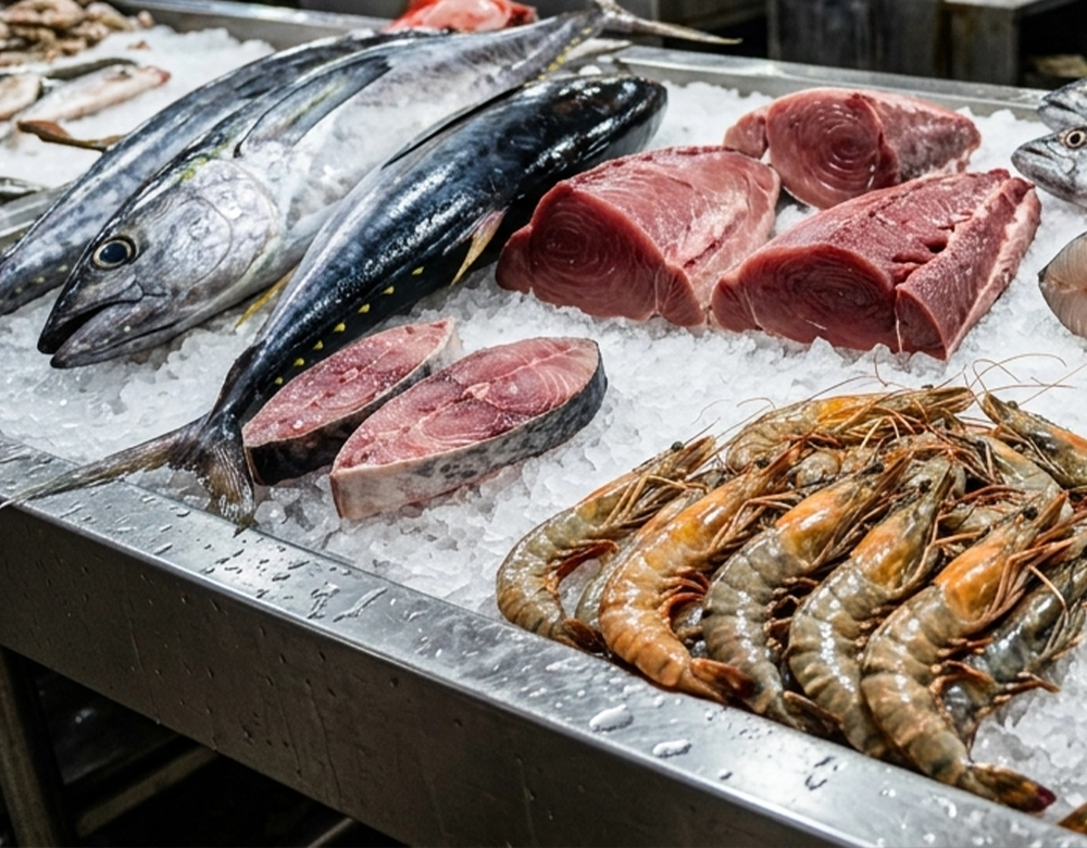 Fresh seafood selection