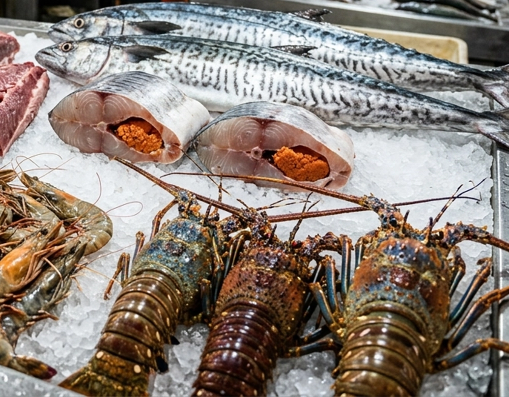 Fresh fish and seafood