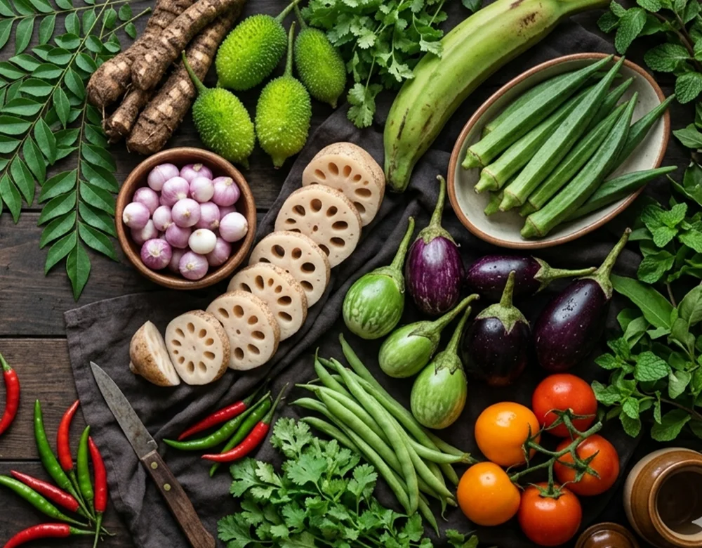 Fresh farm vegetables