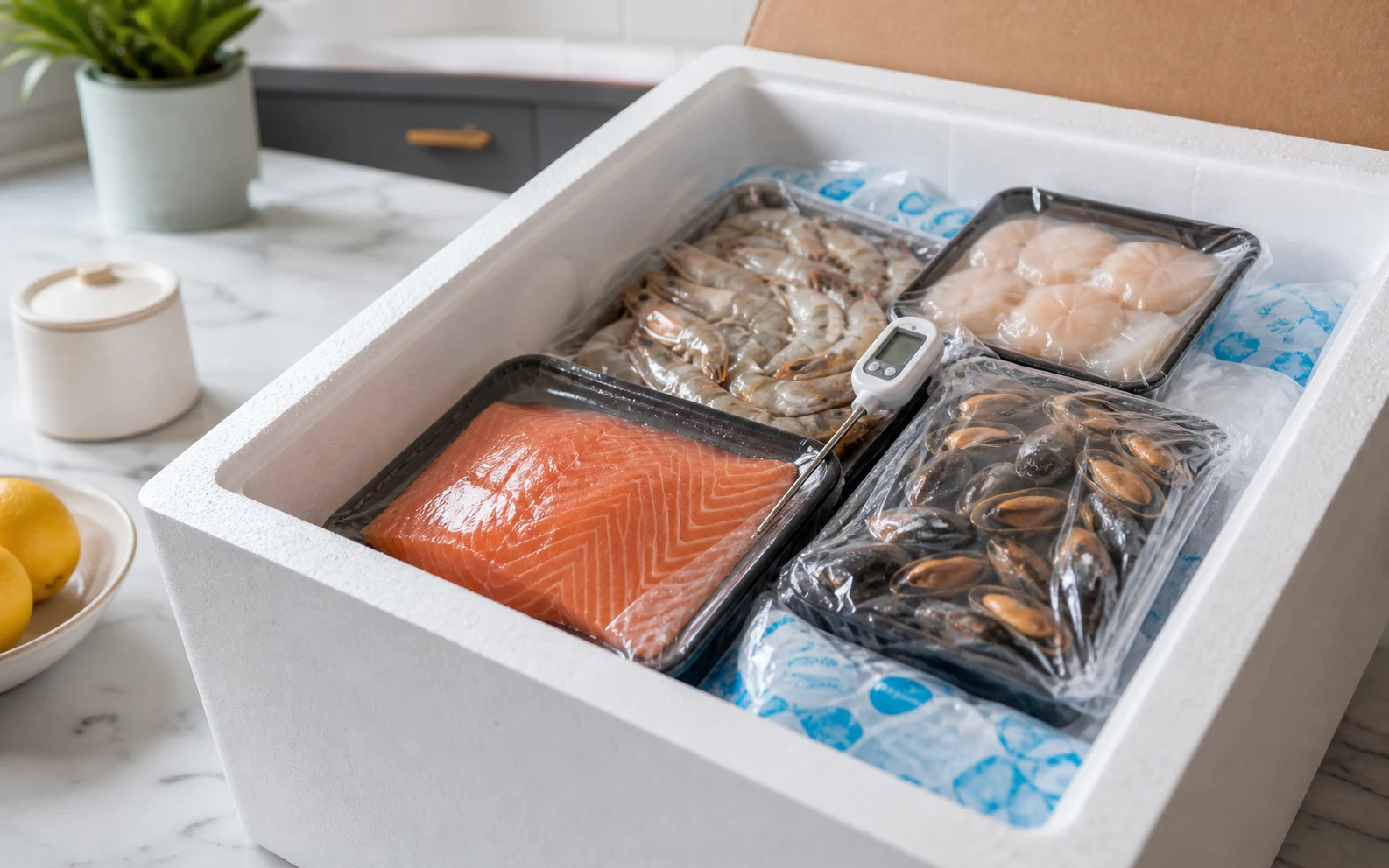 Seafood Delivery Product Check: Packaging, Temperature, and Timing - Check the Order as Soon as It Arrives